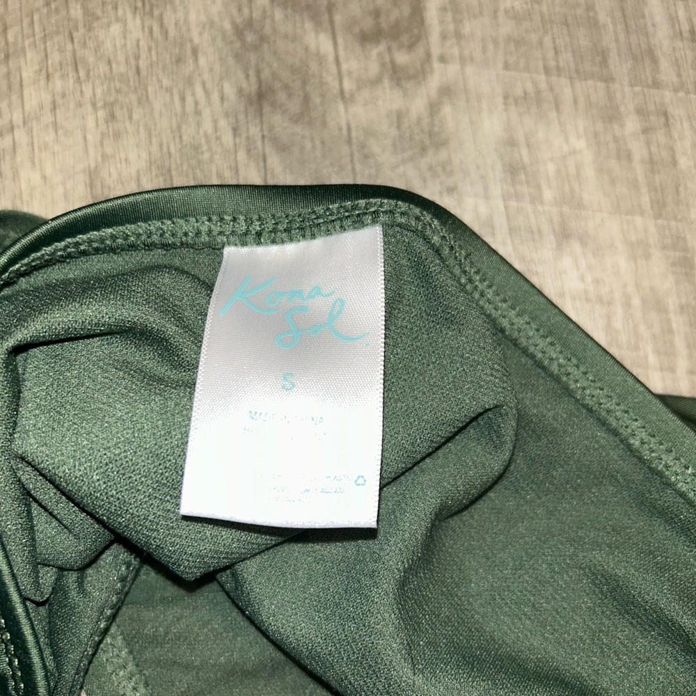 Kona Sol Dark Green Cutout Halter Bikini - Picture 3 of 4